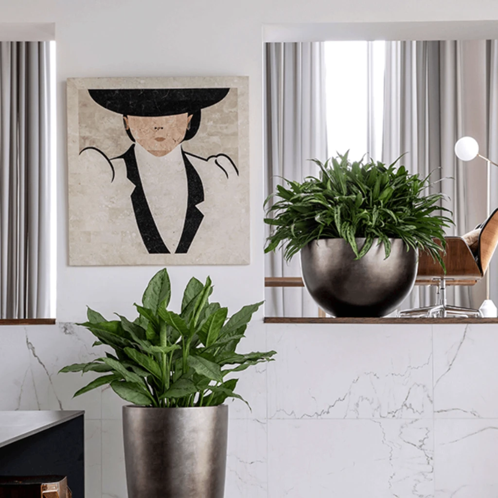 Metallic Plant Bowl - Matt Coffee 4 Metallic Plant Bowl - Matt Coffee - Image 4