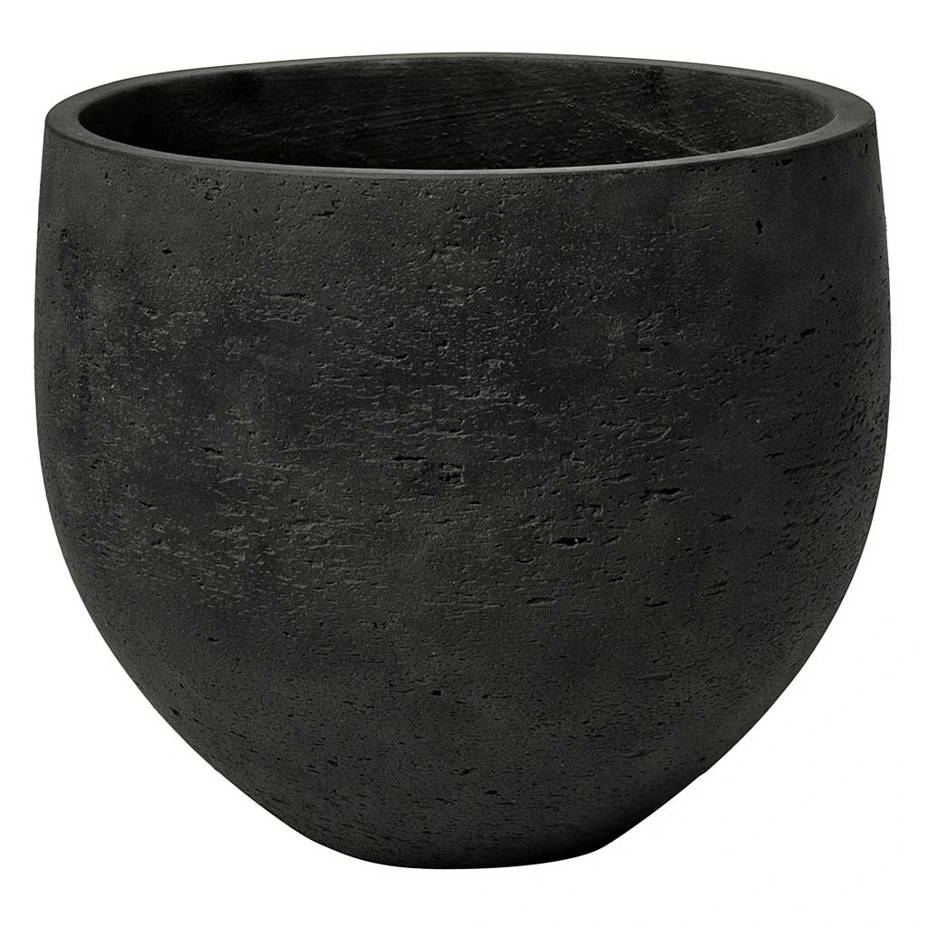 Mini Orb Kevan Plant Pot - Black Washed 1 Mini Orb Kevan Plant Pot - Black Washed