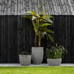 Hayes Mountain Planter - Granite Grey -Indoor Plant Store Mountain Planters Collection
