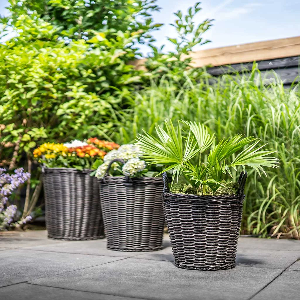 Nanna Wikr Plant Basket - Dark Brown 2 Nanna Wikr Plant Basket - Dark Brown - Image 2