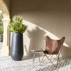 Nax Natural Tall Planter - Black 12 Nax Natural Tall Planter - Black -Indoor Plant Store Nax Natural Tall Planter Black 3