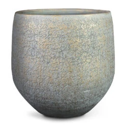 Noor Plant Pot - Metallic Grey -Indoor Plant Store Noor Plant Pot Metallic Grey 36x33cm.psd