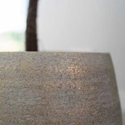 Noor Plant Pot - Metallic Grey -Indoor Plant Store Noor Plant Pot Metallic Grey 5