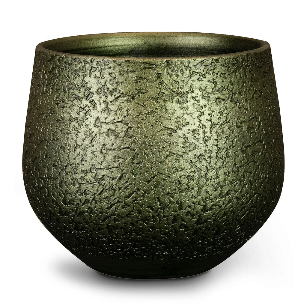 Noor Plant Pot - Velvet Green 1 Noor Plant Pot - Velvet Green