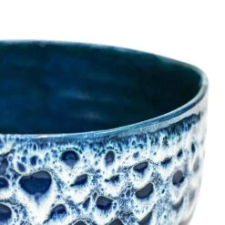 Ocean Glaze Plant Bowl - Sapphire -Indoor Plant Store Ocean Glaze Plant Bowl Sapphire 25 x 12.5cm 3