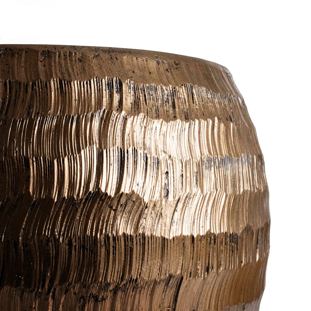 Opus Hammered Globe Planter - Gold 6 Opus Hammered Globe Planter - Gold - Image 6