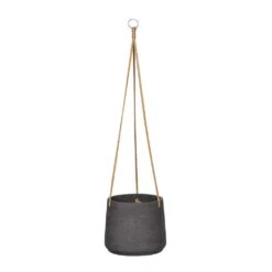 Patt Hanging Plant Pot - Black Washed 23 Patt Hanging Plant Pot - Black Washed -Indoor Plant Store Patt Hanging Plant Pot Black Washed Large
