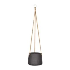 Patt Hanging Plant Pot - Black Washed 20 Patt Hanging Plant Pot - Black Washed -Indoor Plant Store Patt Hanging Plant Pot Black Washed Medium