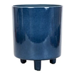 Pisa Plant Pot - Navy -Indoor Plant Store Pisa Plant Pot Navy 20x24cm
