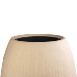 Polystone Coated Plain Balloon Planter - Natural -Indoor Plant Store Polystone Coated Plain Balloon Planter Natural 52x68cm 3