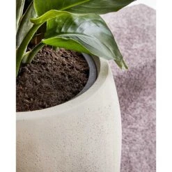 Polystone Coated Plain Balloon Planter - Natural -Indoor Plant Store Polystone Coated Plain Balloon Planter Natural Liner