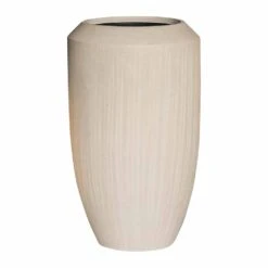 Polystone Coated Plain Coppa Planter - Natural -Indoor Plant Store Polystone Coated Plain Coppa Planter Natural 48x80cm