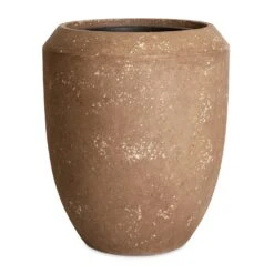 Polystone Coated Plain Coppa Planter - Rock -Indoor Plant Store Polystone Coated Plain Coppa Planter Rock 45x55cm