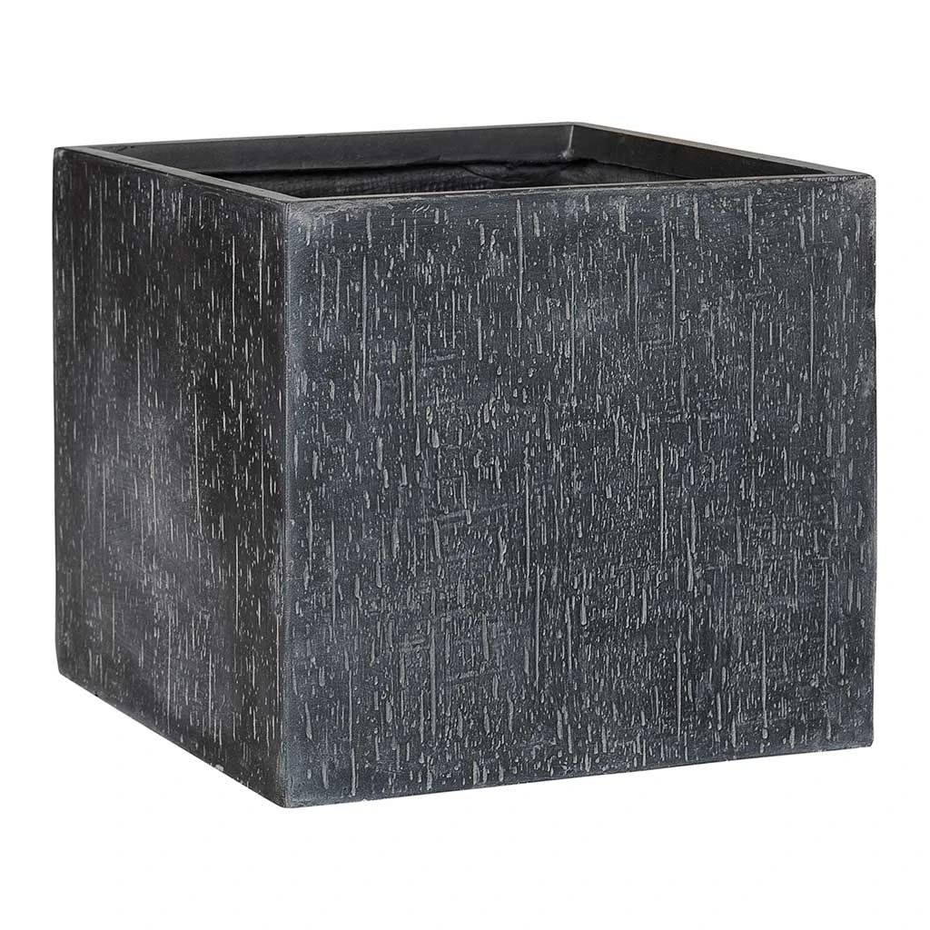 Raindrop Cube Planter - Anthracite 5 Raindrop Cube Planter - Anthracite - Image 5