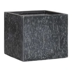 Raindrop Cube Planter - Anthracite 12 Raindrop Cube Planter - Anthracite -Indoor Plant Store Raindrop Cube Planter Anthracite Small