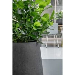Raindrop Tube Round Planter - Anthracite 18 Raindrop Tube Round Planter - Anthracite -Indoor Plant Store Raindrop Planters Anthracite Texture