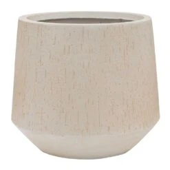 Raindrop Tube Round Planter - Stone -Indoor Plant Store Raindrop Tube Round Planter Stone 41x37cm