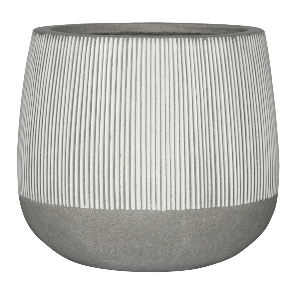 Pax Plant Pot - Ridged White Stripe 1 Pax Plant Pot - Ridged White Stripe