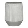 Tall Harith Plant Pot - Ridged White Stripe