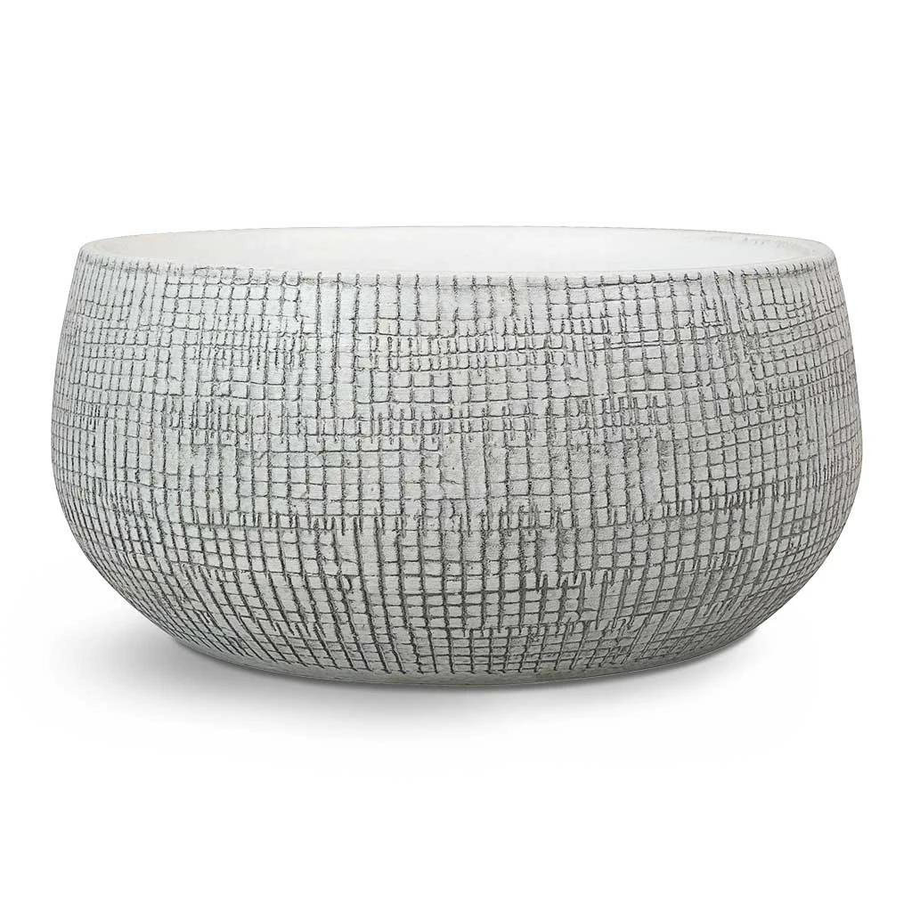 Ryan Plant Bowl - White Black 1 Ryan Plant Bowl - White Black