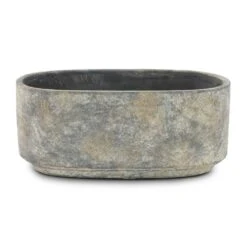 Saar Oval Plant Bowl - Earth Cement