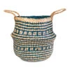 Seagrass Tribal Basket - Teal Lined