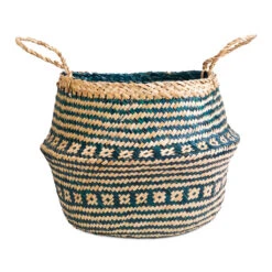 Seagrass Tribal Basket - Teal Lined -Indoor Plant Store Seagrass Tribal Basket Teal Lined 35x30cm 3cf5f690 4217 4ad6 a179 90ce7ac4aefb