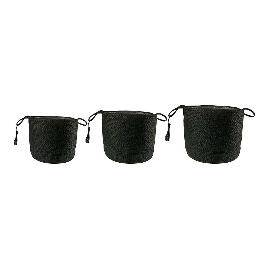 Stefan Plant Baskets - Set Of 3 - Black 1 Stefan Plant Baskets - Set Of 3 - Black