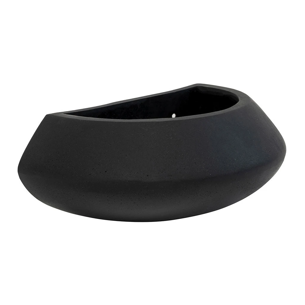 Tara Natural Wall Planter - Black 1 Tara Natural Wall Planter - Black