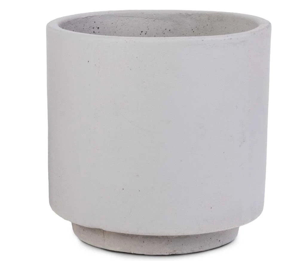 Vigo Plant Pot With Wooden Stand - Concrete Grey 3 Vigo Plant Pot With Wooden Stand - Concrete Grey - Image 3